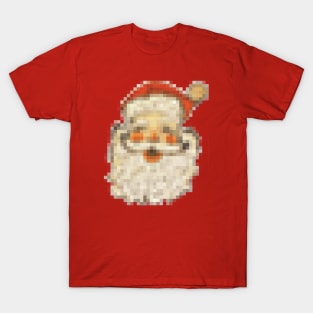 Vintage Pixel Santa T-Shirt